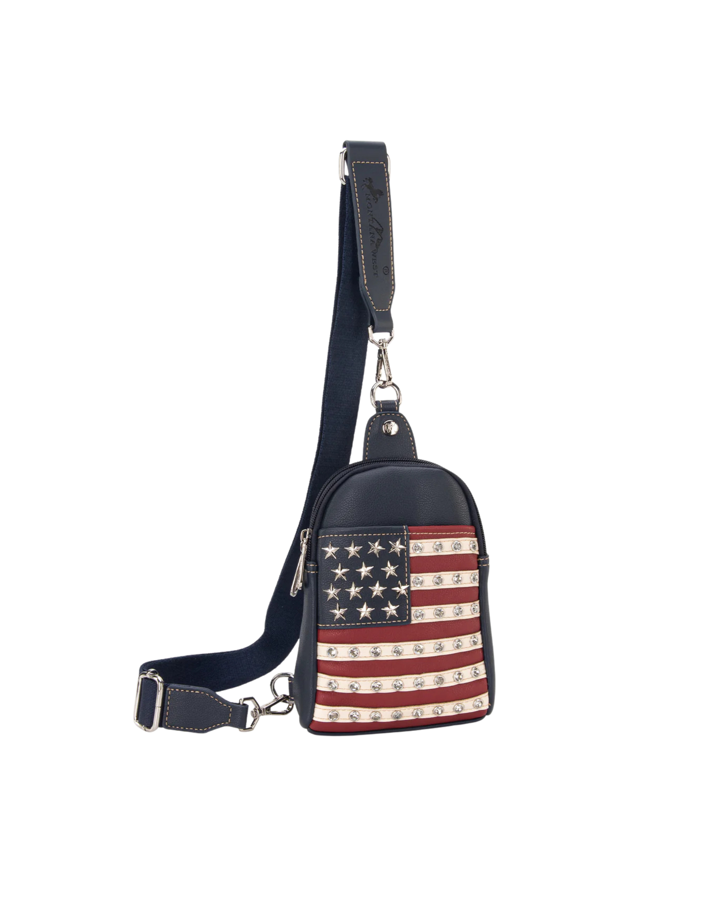 American Pride Sling Bag Navy - HANDBAGS