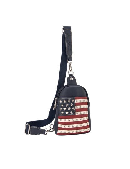 American Pride Sling Bag Navy - HANDBAGS