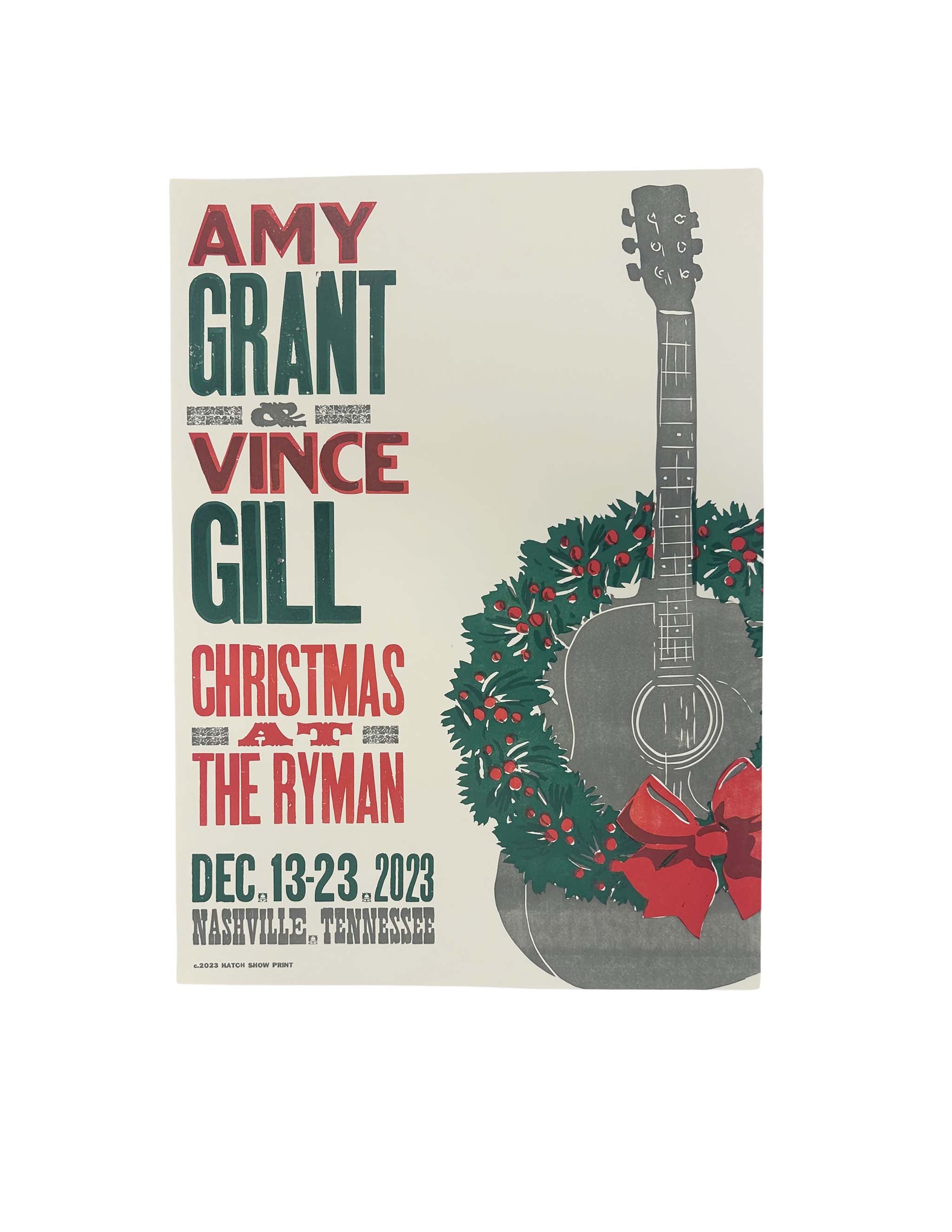 Amy & Vince Christmas at The Ryman 2023 Hatch Show Print