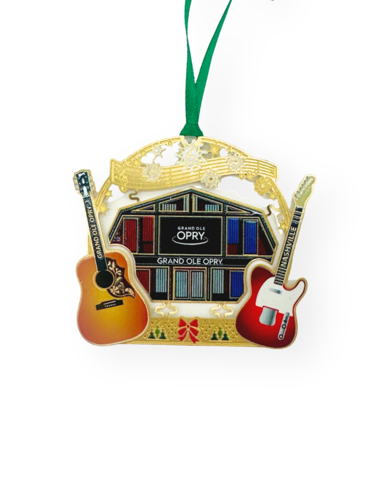 Opry Barn Guitar Gold Plated Ornament