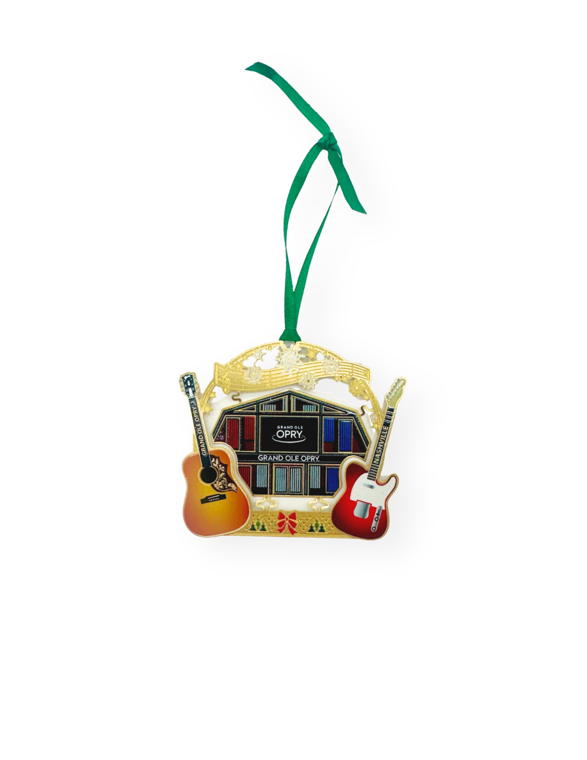 Opry Barn Guitar Gold Plated Ornament