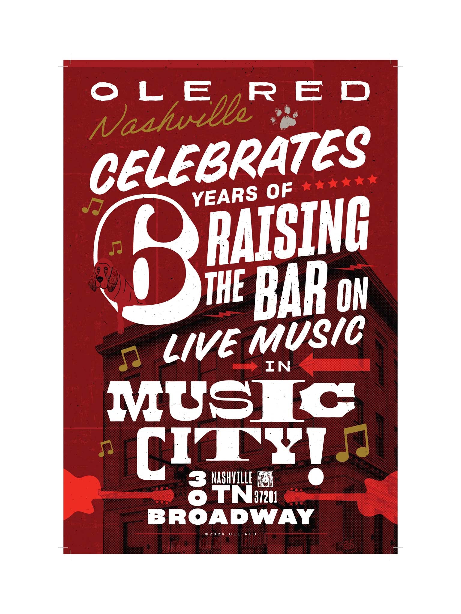 Ole Red Nashville 2024 Birthday Poster