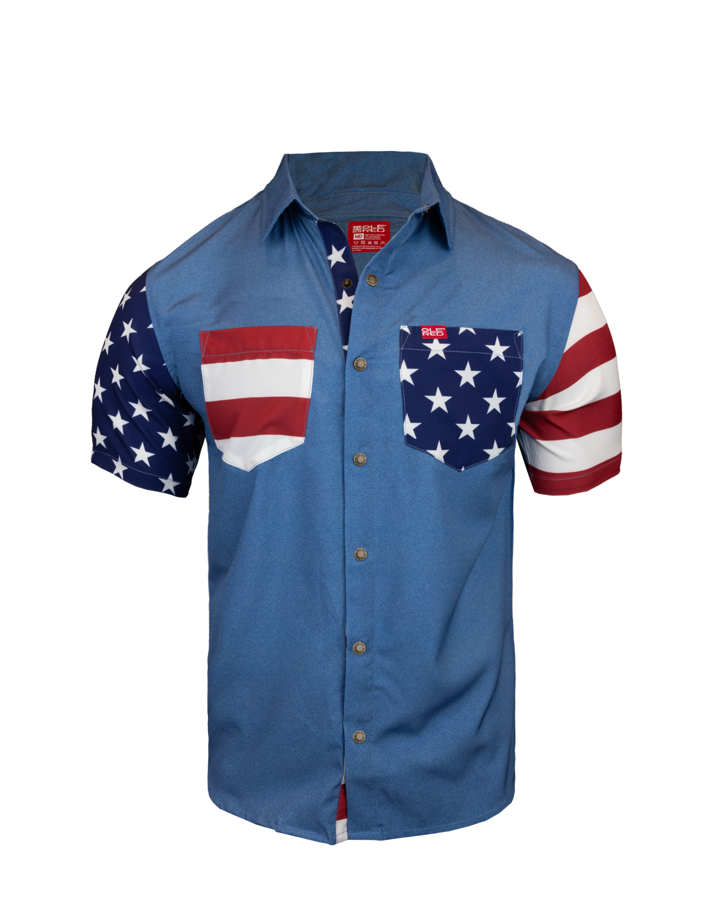 Ole Red 1776 Party Button Down Shirt - BUTTON FRONT