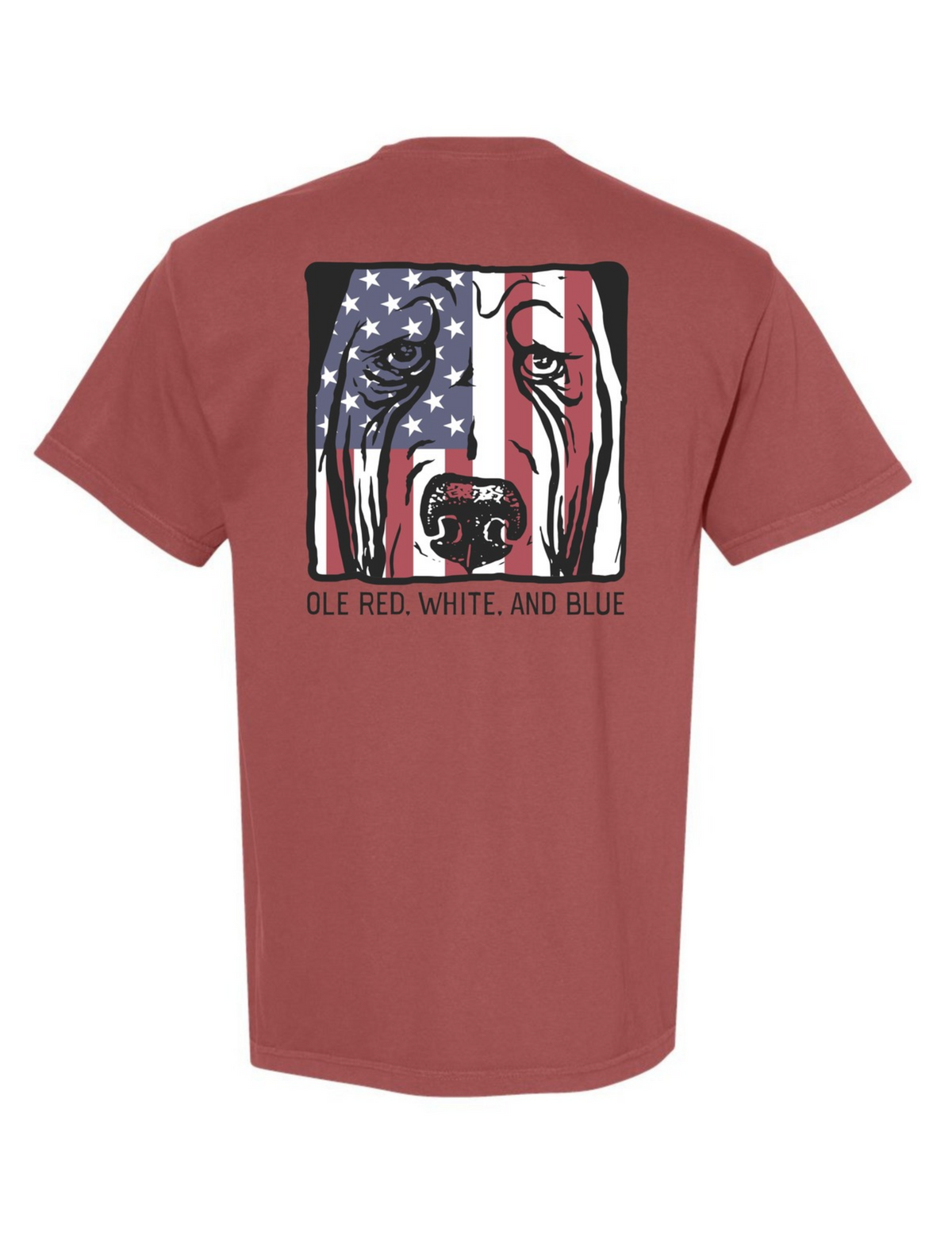 Ole Red White and Blue Flag T-Shirt - RED / SM - CREWS