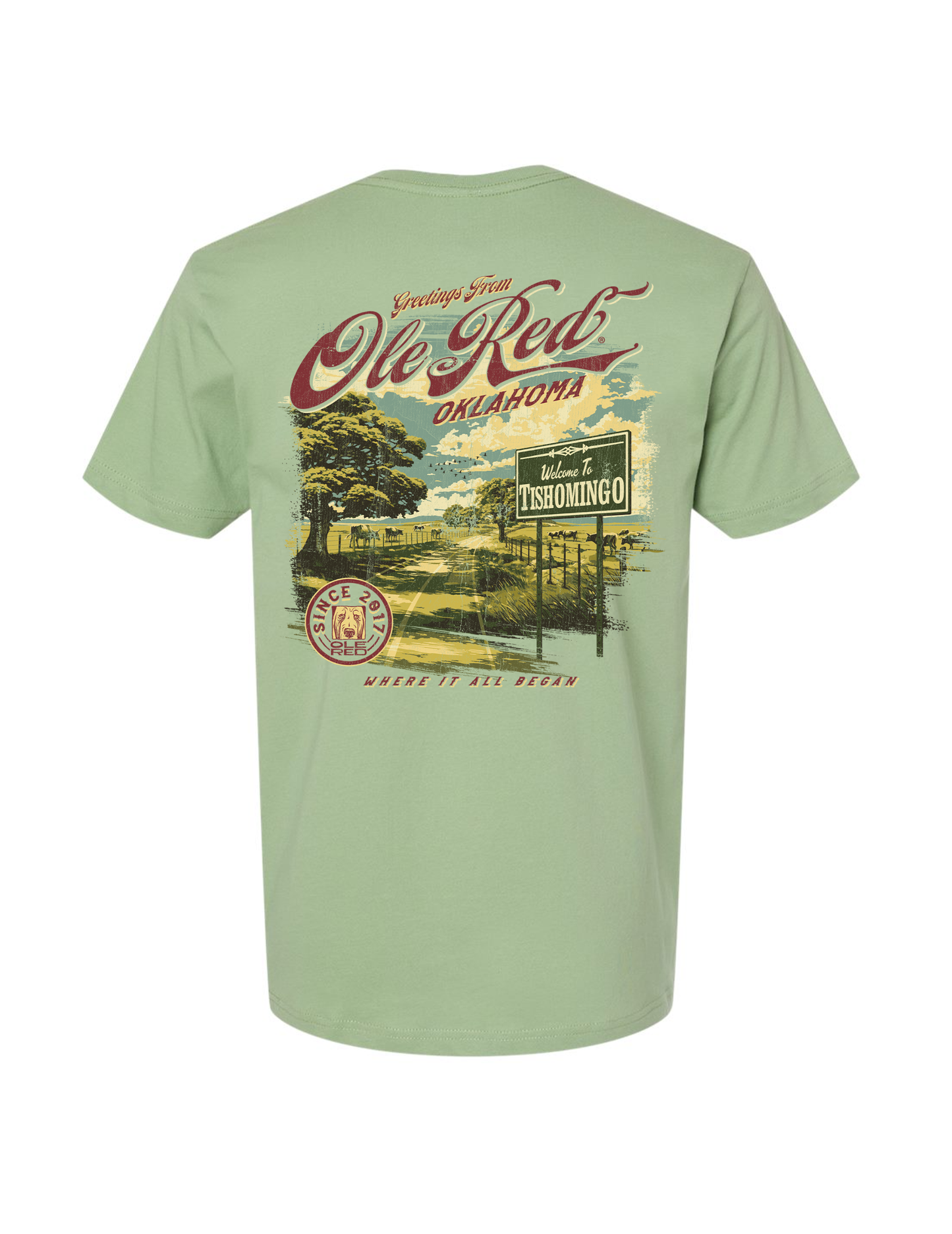 Ole Red Tishomingo Welcome Sign T-Shirt