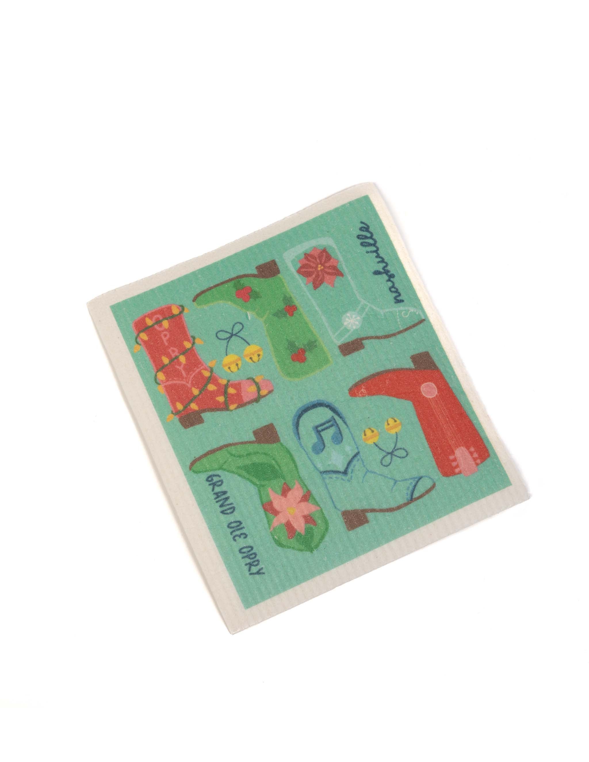 Howdy Holiday Reusable Dish Cloth