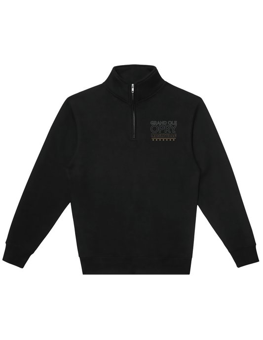 Opry Member List Stage 1/4 Zip Fleece - BLACK / SM - 1/4 ZIP