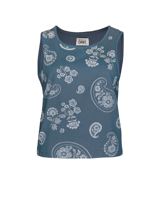Opry Paisley Traveler Tank - NAVY / XS - SLEEVELESS