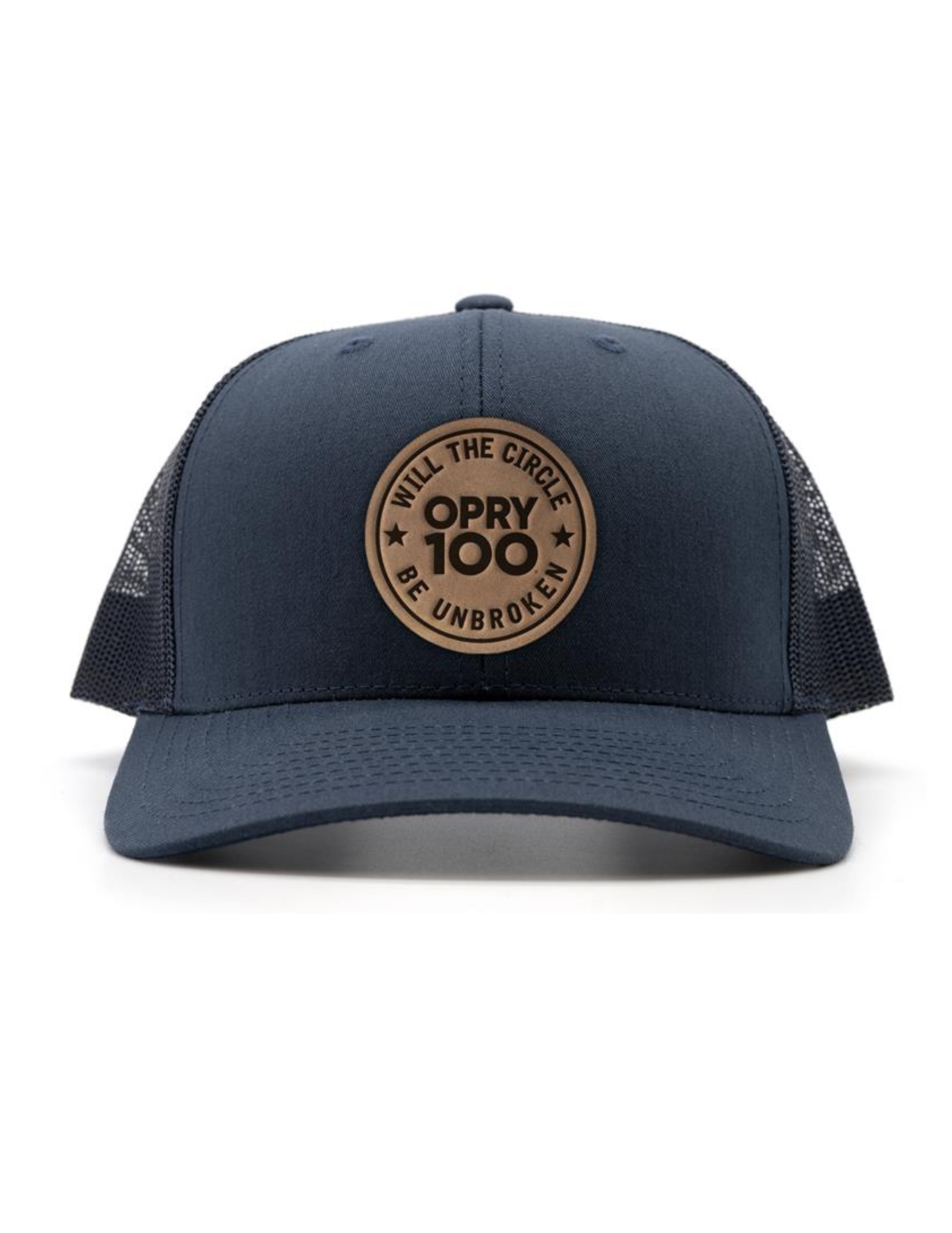 Opry 100 Circle Unbroken Leather Patch Hat - BLUE / ONE_SIZE - BASEBALL