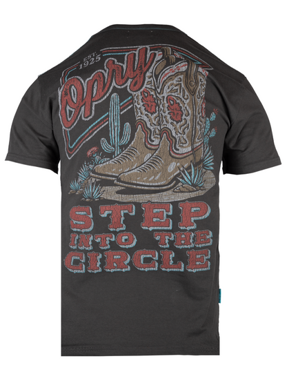 Opry Step Into The Circle T-Shirt - CHARCOAL / XS - CREWS