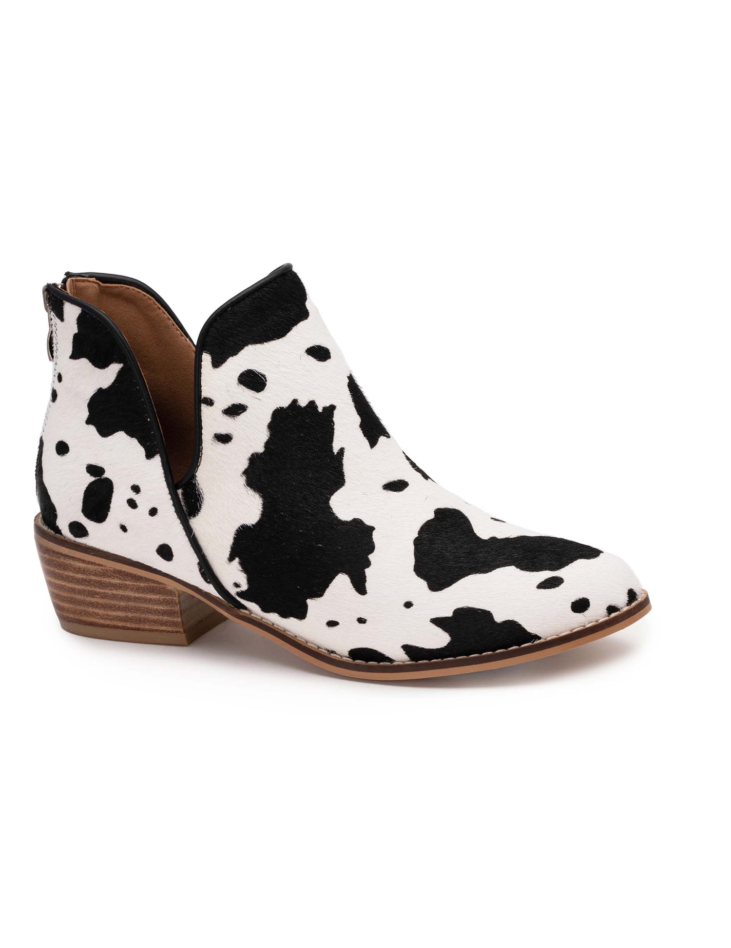 Corky's Cow Print Ankle Boot