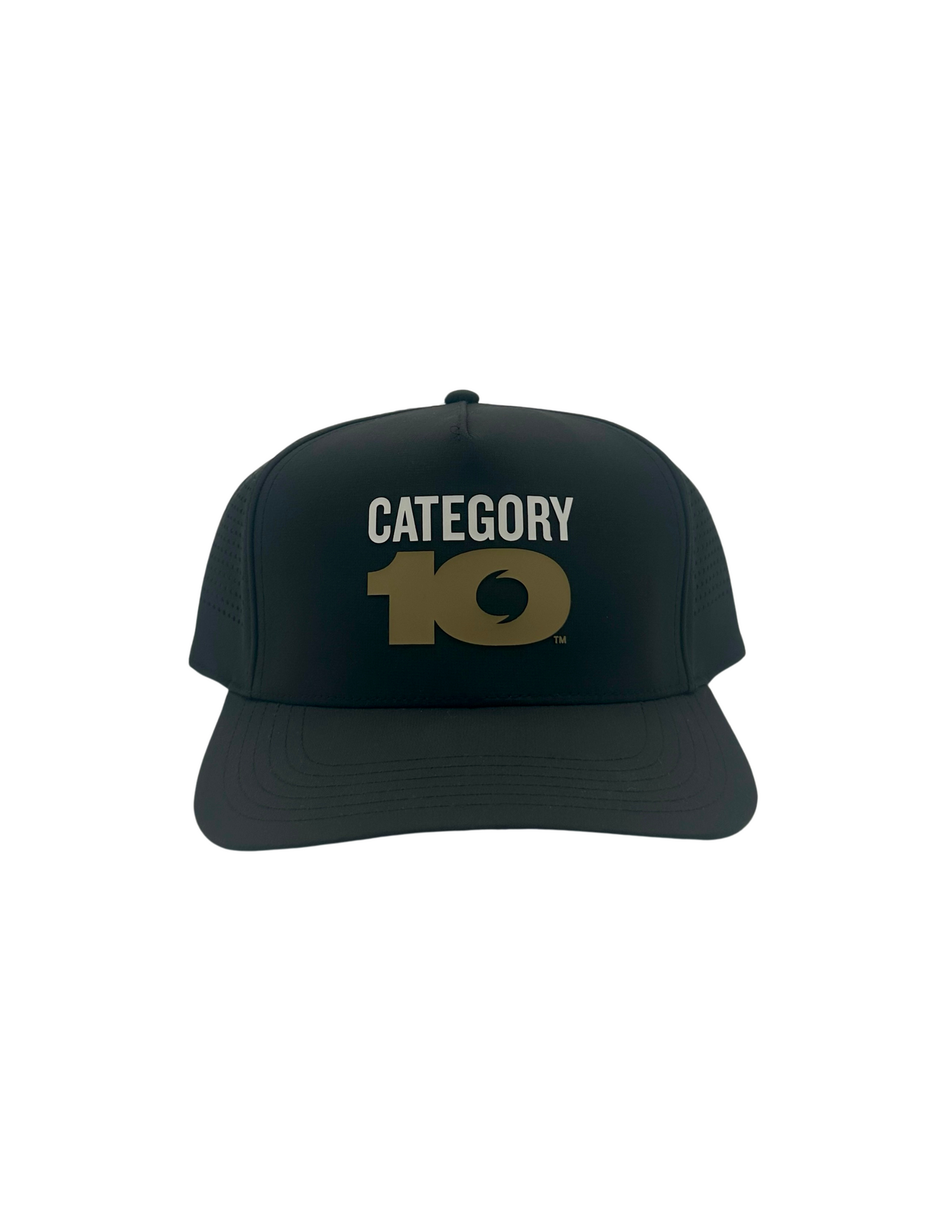 Category 10 Performance Black Logo Hat