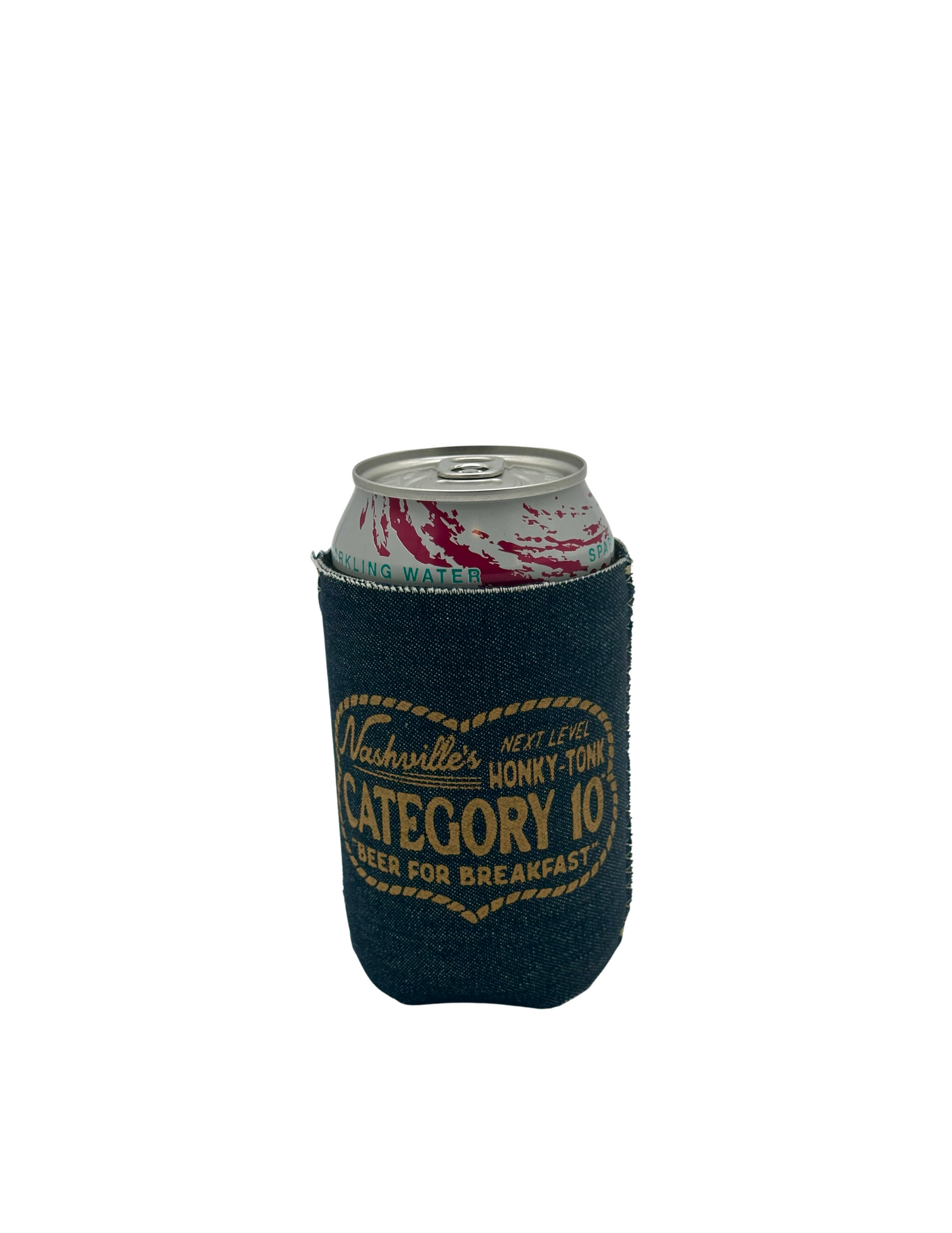 Category 10 Beer For Breakfast Denim Can Cooler