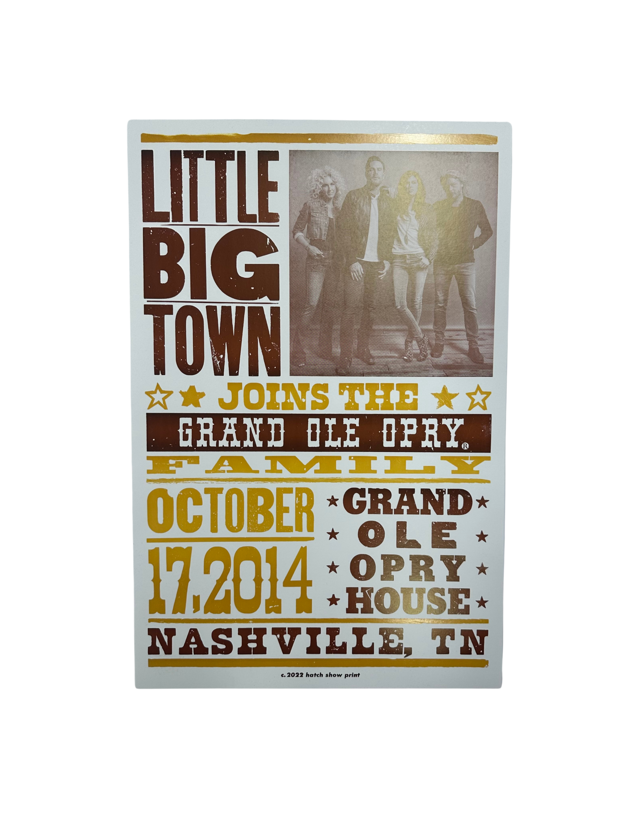 Little Big Town Official Opry Induction Hatch Show Print