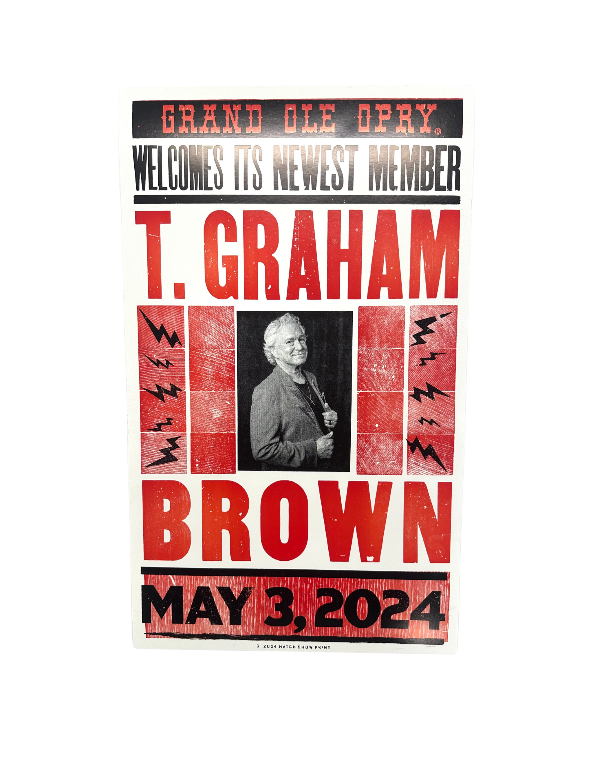 T. Graham Brown Official Opry Induction Hatch Show Print