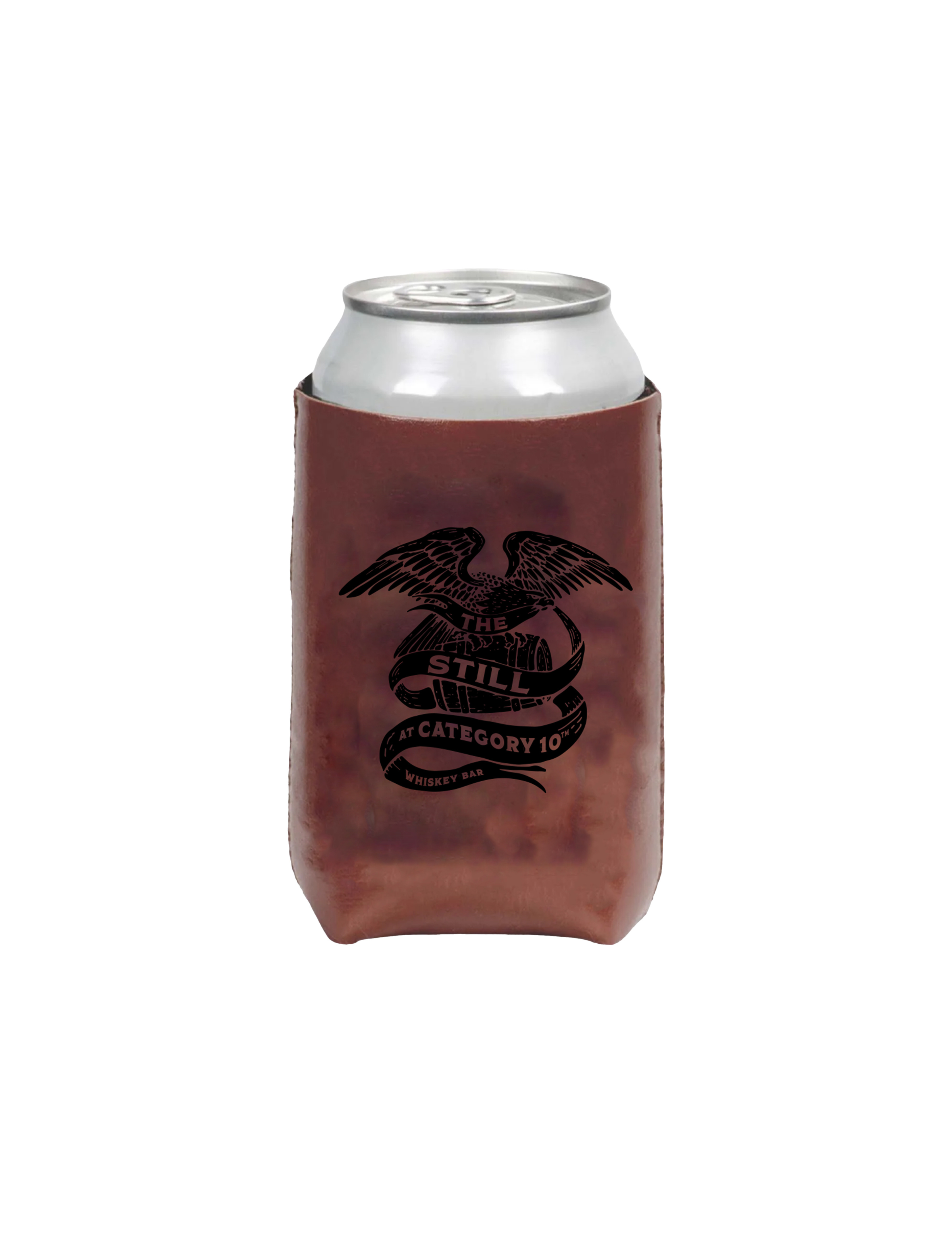 Category 10 The Still Faux Leather Can Cooler