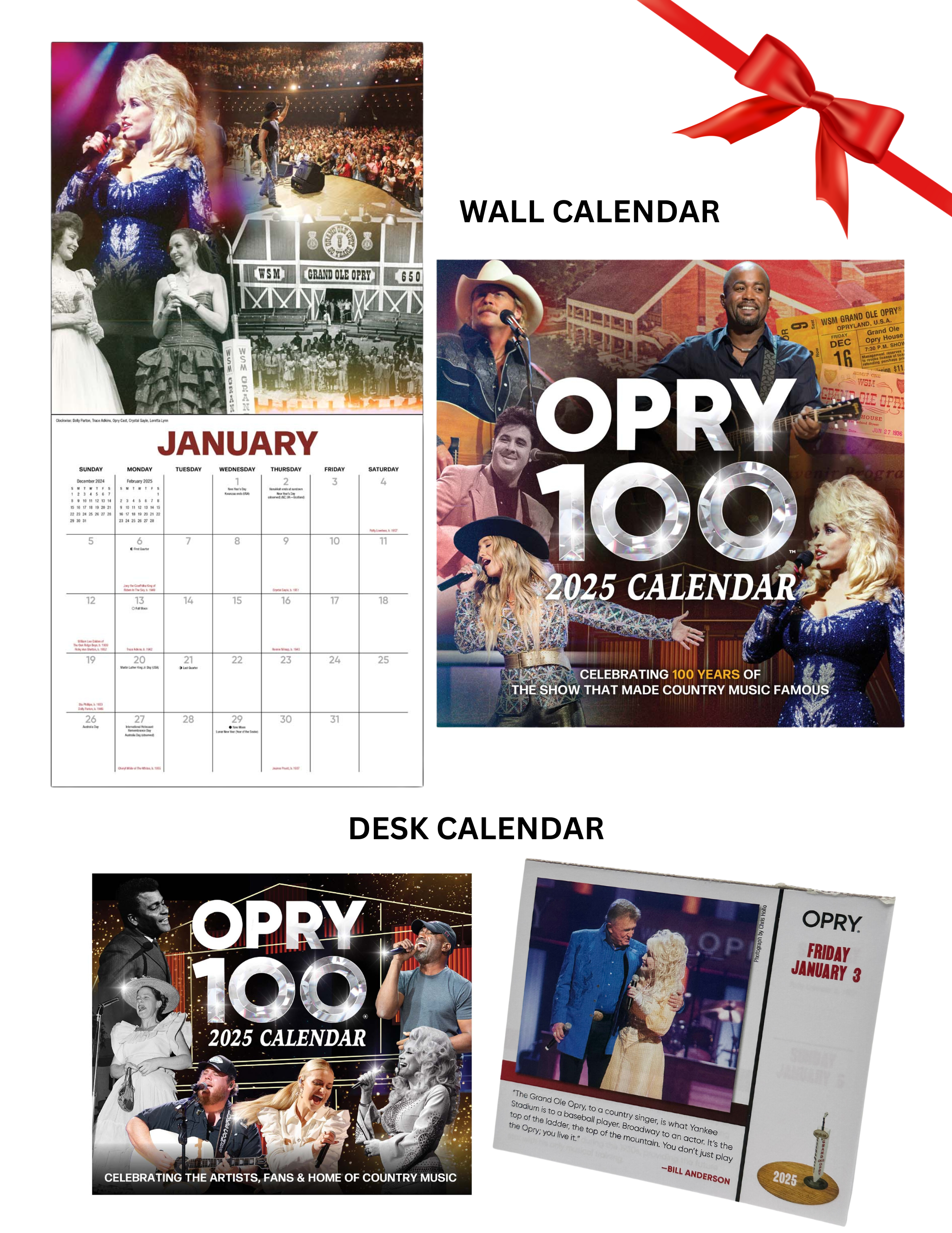 Opry 100 Desk & Wall Calendar Bundle - 2025