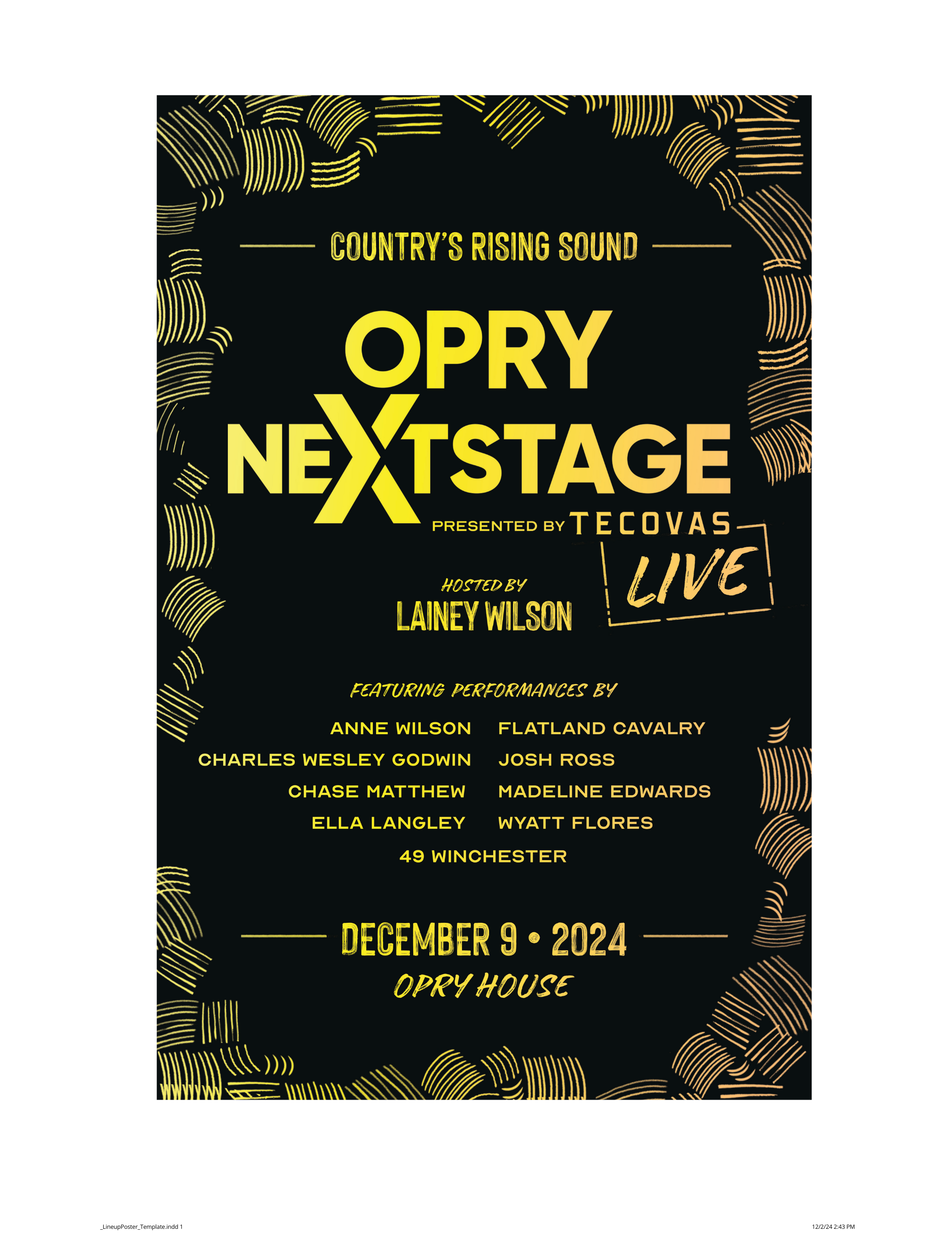 Opry Nextsage 12-9-2024 Poster