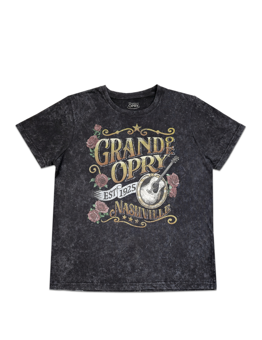 Grand Ole Opry Guitar Rhinestone T-Shirt - SM - CREWS