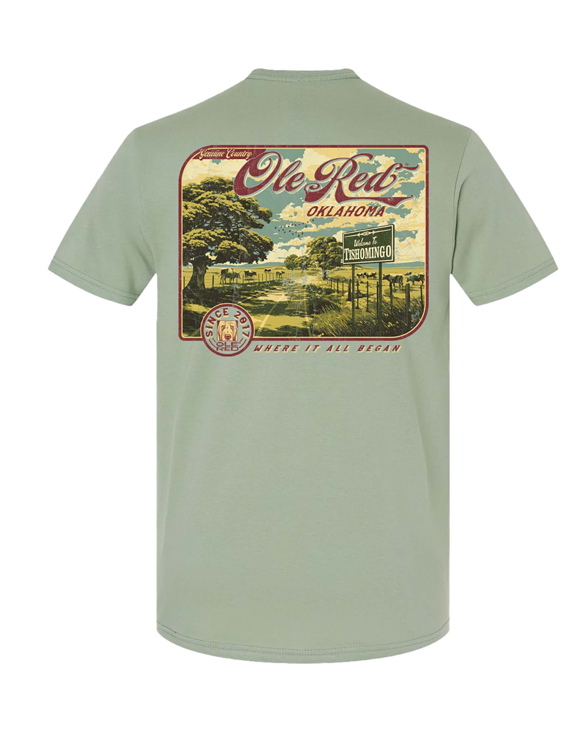 Ole Red Tishomingo Welcome Sign T-Shirt