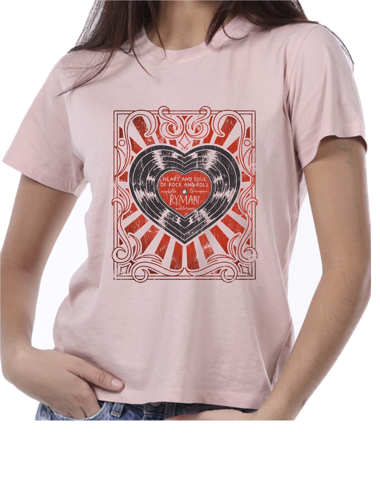 Ryman Women's Vinyl Heart and Soul T-Shirt