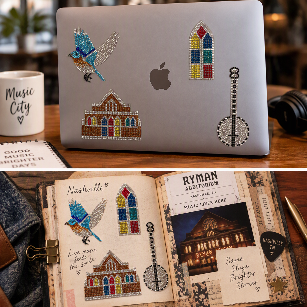 Ryman Rhinestone Sticker Pack of 4 - STICKERS/DECALS