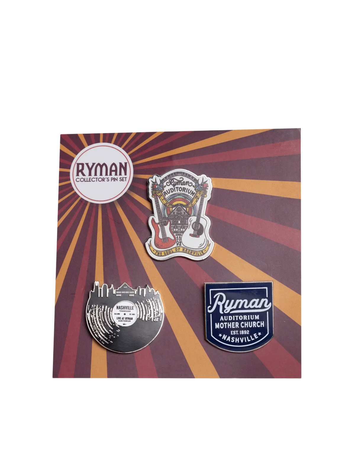 Ryman 3 Piece Lapel Pin Set - PINS