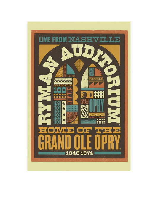 Ryman 100 Years Grand Ole Opry Poster - POSTERS Item Subclass