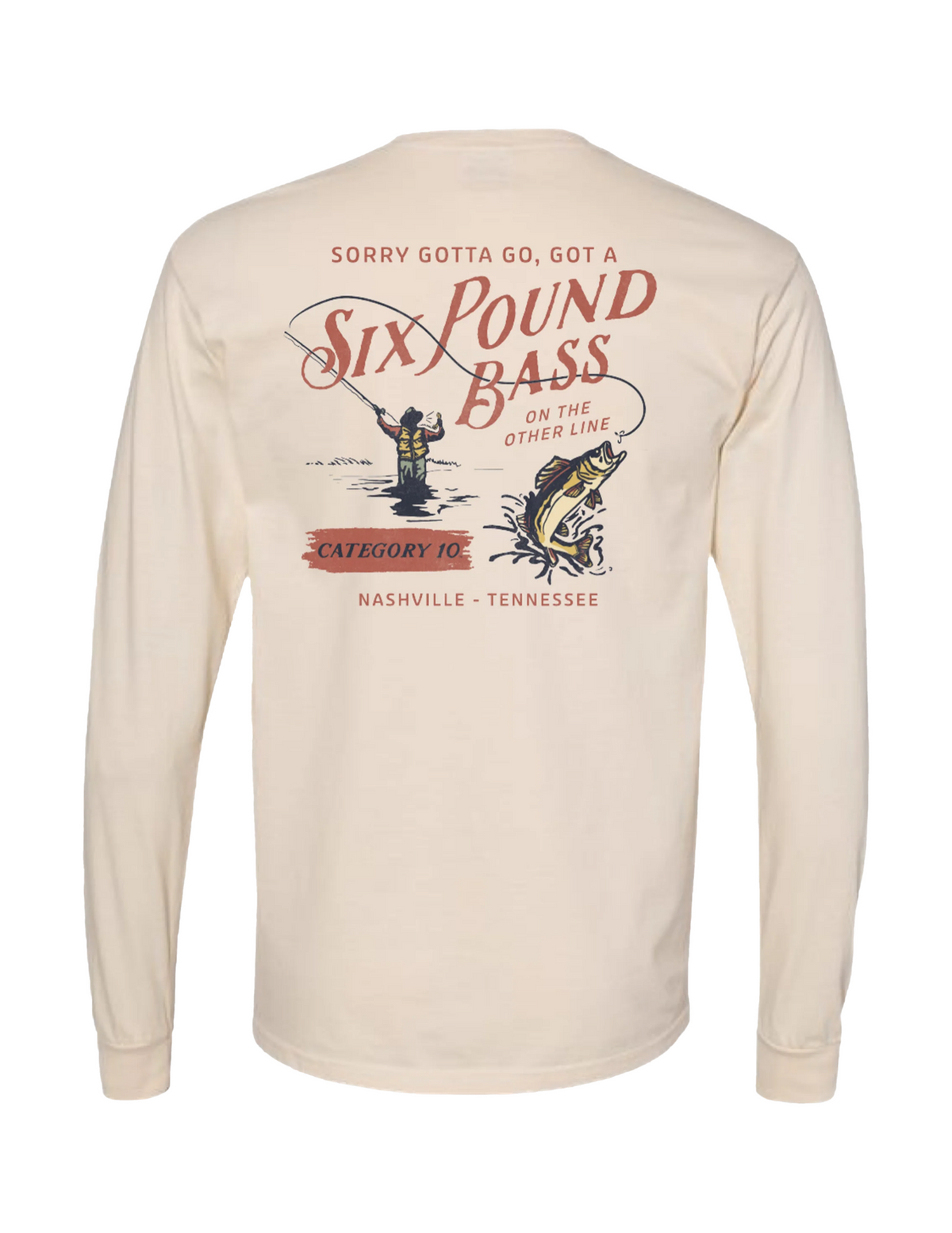 Category 10 Six Pound Bass Long Sleeve T-Shirt - CREWS