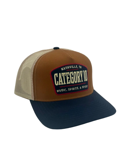 Category 10 Tri-Color Spirits and Sport Trucker Hat - BASEBALL
