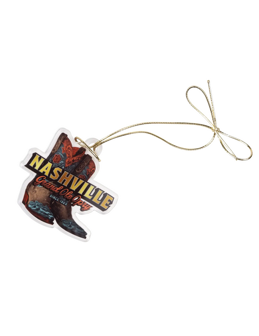 Opry Nashville Two Boots Ornament - ACRYLIC