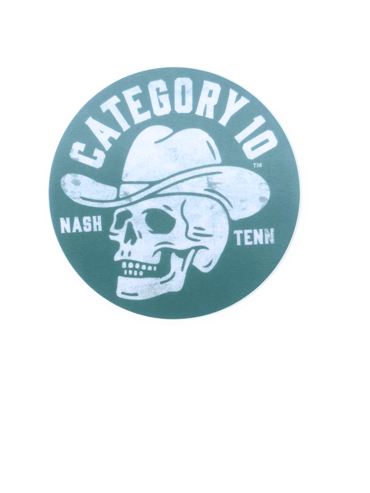 Category 10 Cowboy Skull Decal