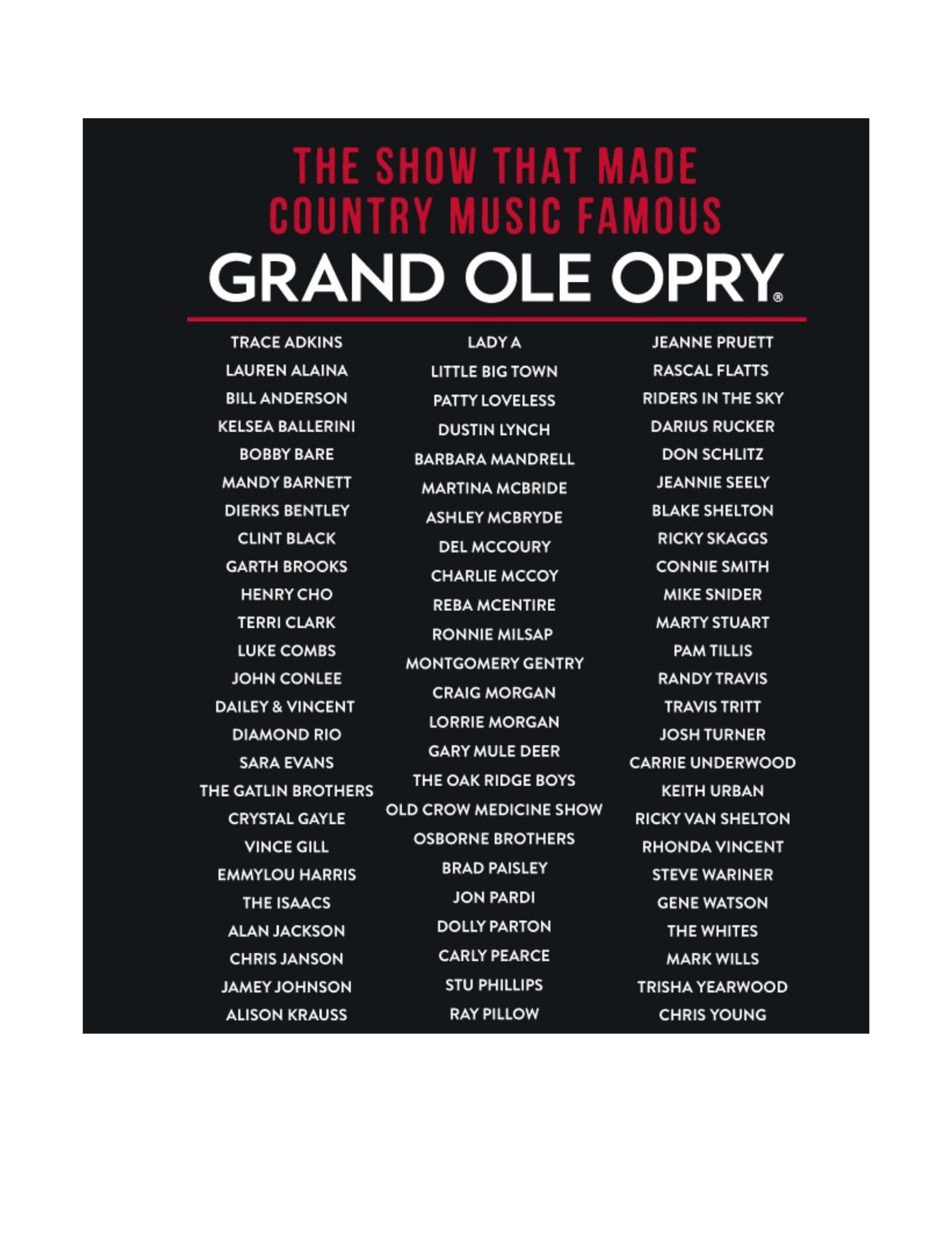 Opry Official Member Stage Long Sleeve T-Shirt