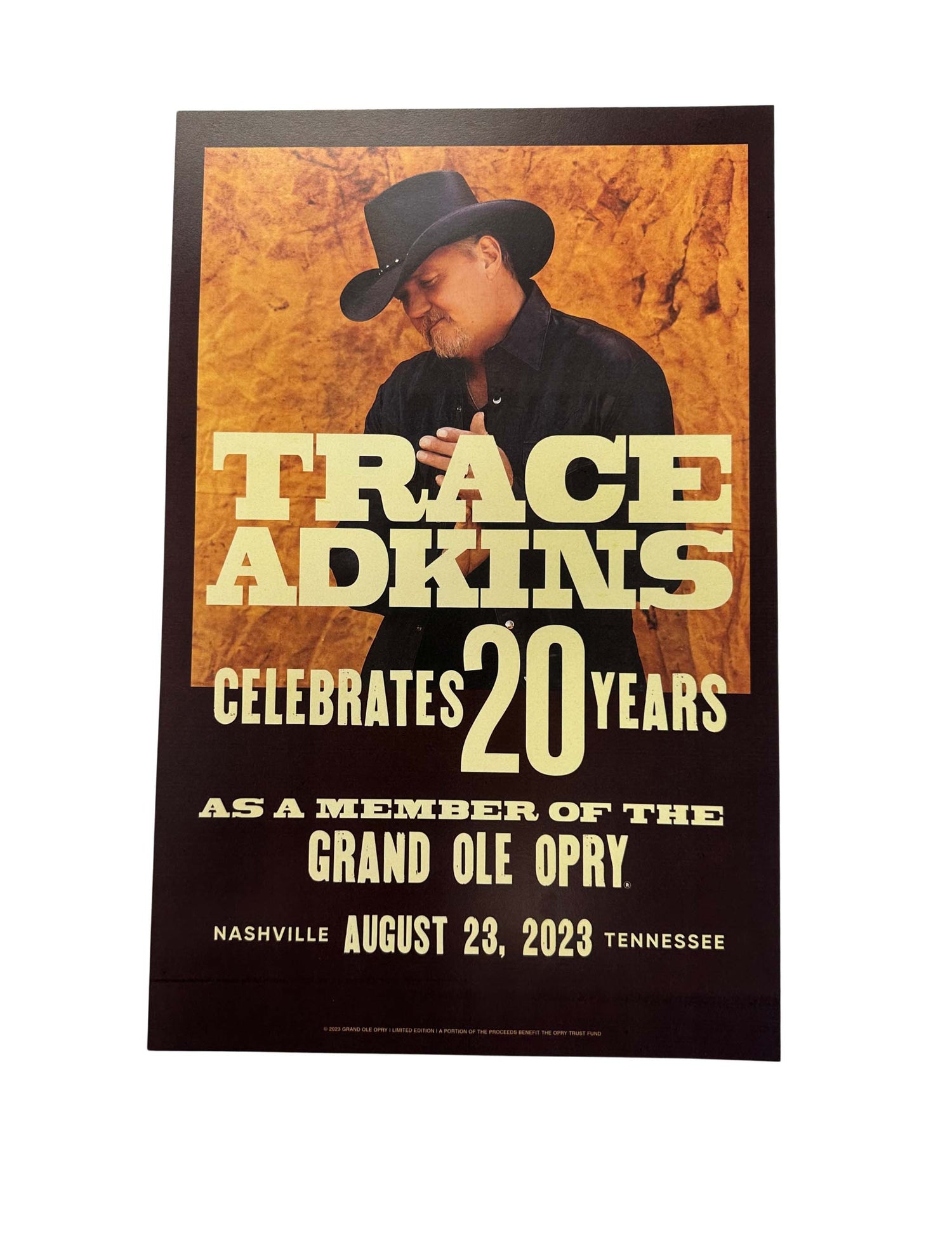Trace Adkins 20th Opry Anniversary Poster