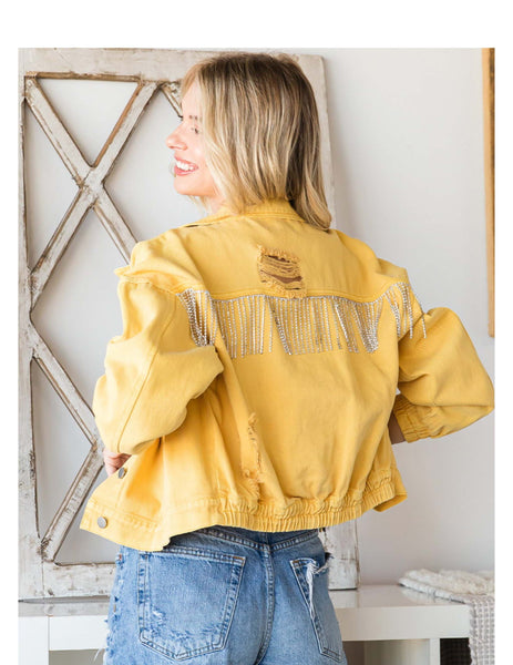 Mustard jeans clearance jacket