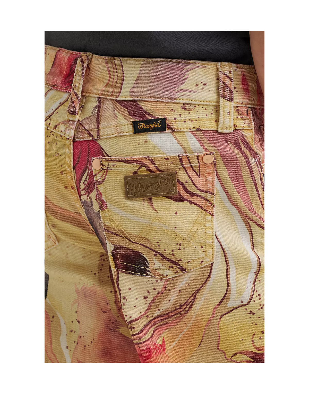 Wrangler x Lainey Wilson Girls Marble Horse Wide Leg Jeans - KIDS PANTS
