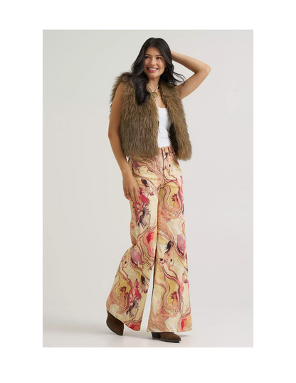 Wrangler x Lainey Wilson Marble Horse Wide Leg Jeans - PANTS