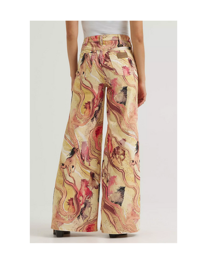 Wrangler x Lainey Wilson Marble Horse Wide Leg Jeans - PANTS