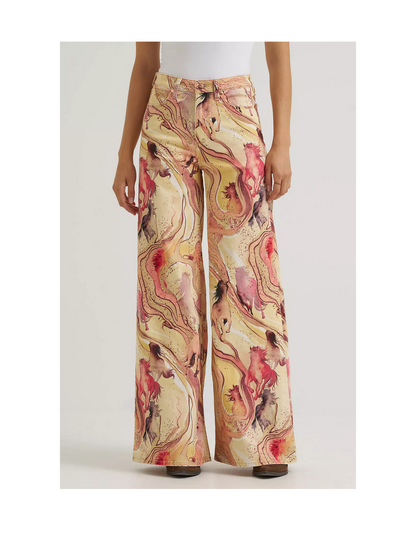 Wrangler x Lainey Wilson Marble Horse Wide Leg Jeans - PANTS