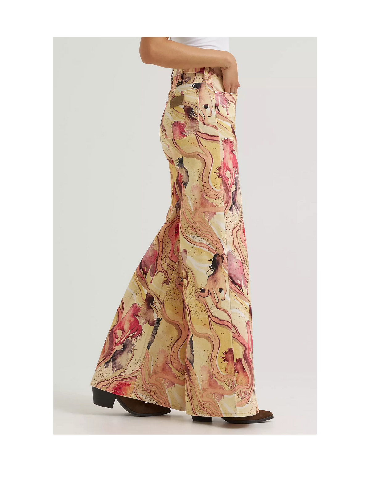 Wrangler x Lainey Wilson Marble Horse Wide Leg Jeans - PANTS