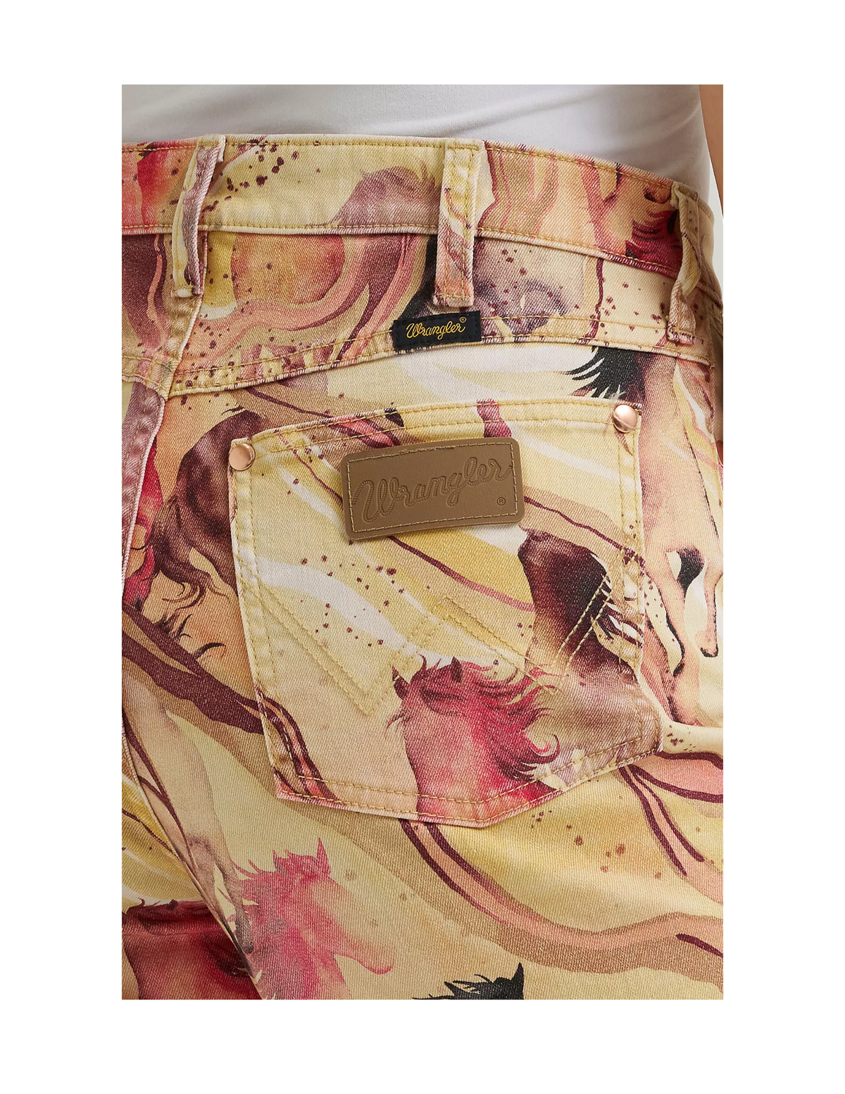 Wrangler x Lainey Wilson Marble Horse Wide Leg Jeans - PANTS