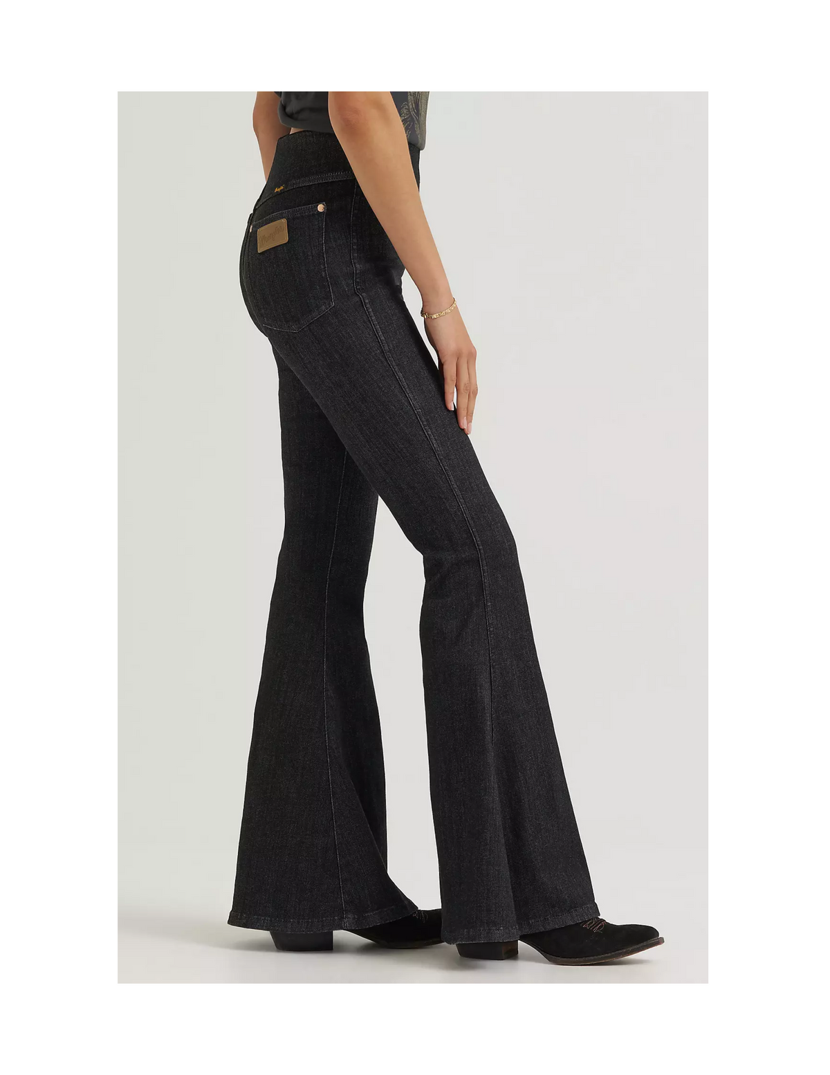 Wrangler x Lainey Wilson Pull On Bell Bottom Washed Black - PANTS