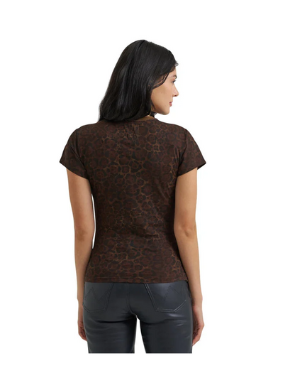 Wrangler x Lainey Wilson Rodeo Nights Leopard Print T-Shirt - CREWS