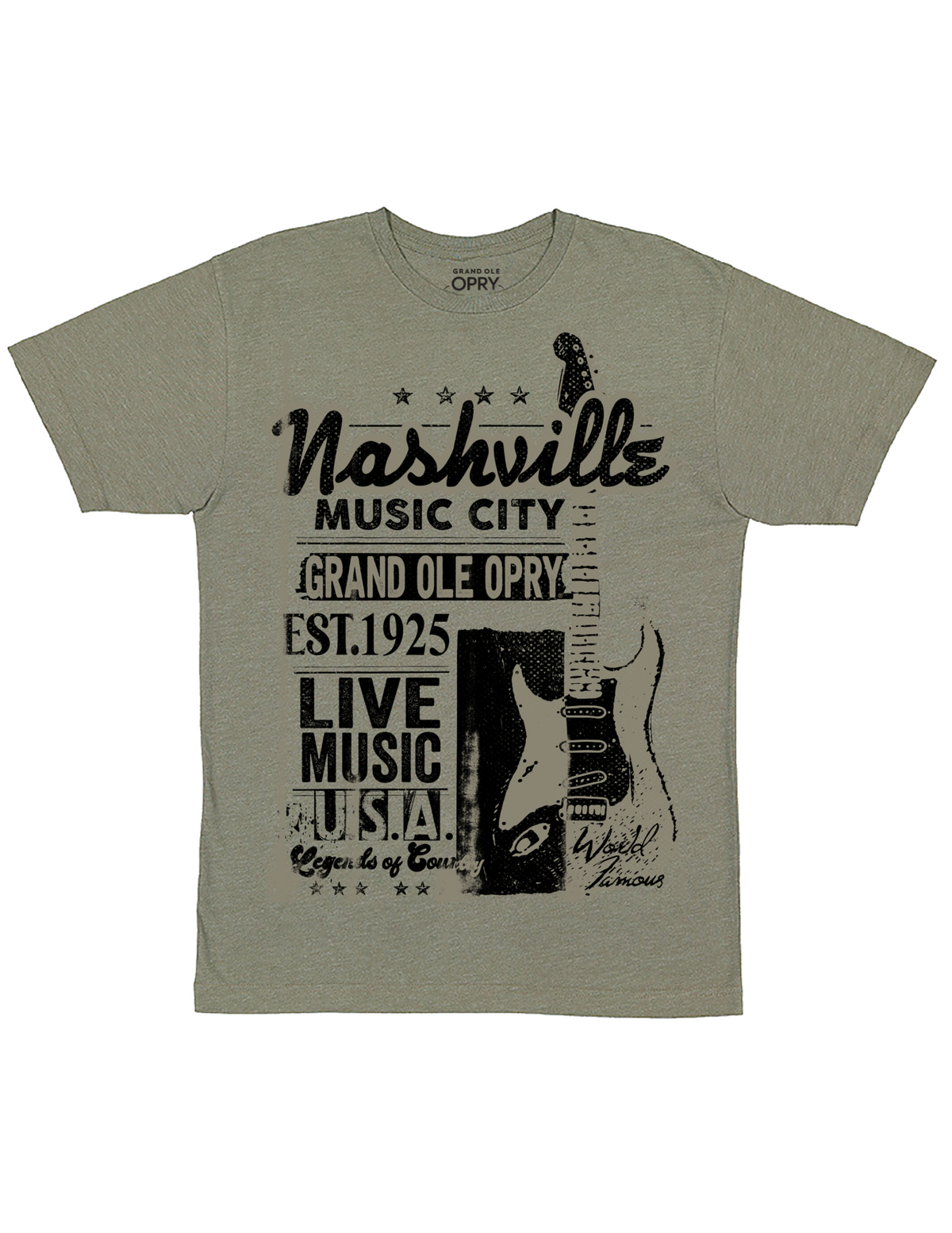 Opry Youth Boys Live Music Poster Tee - GREEN / XS - KIDS TEES