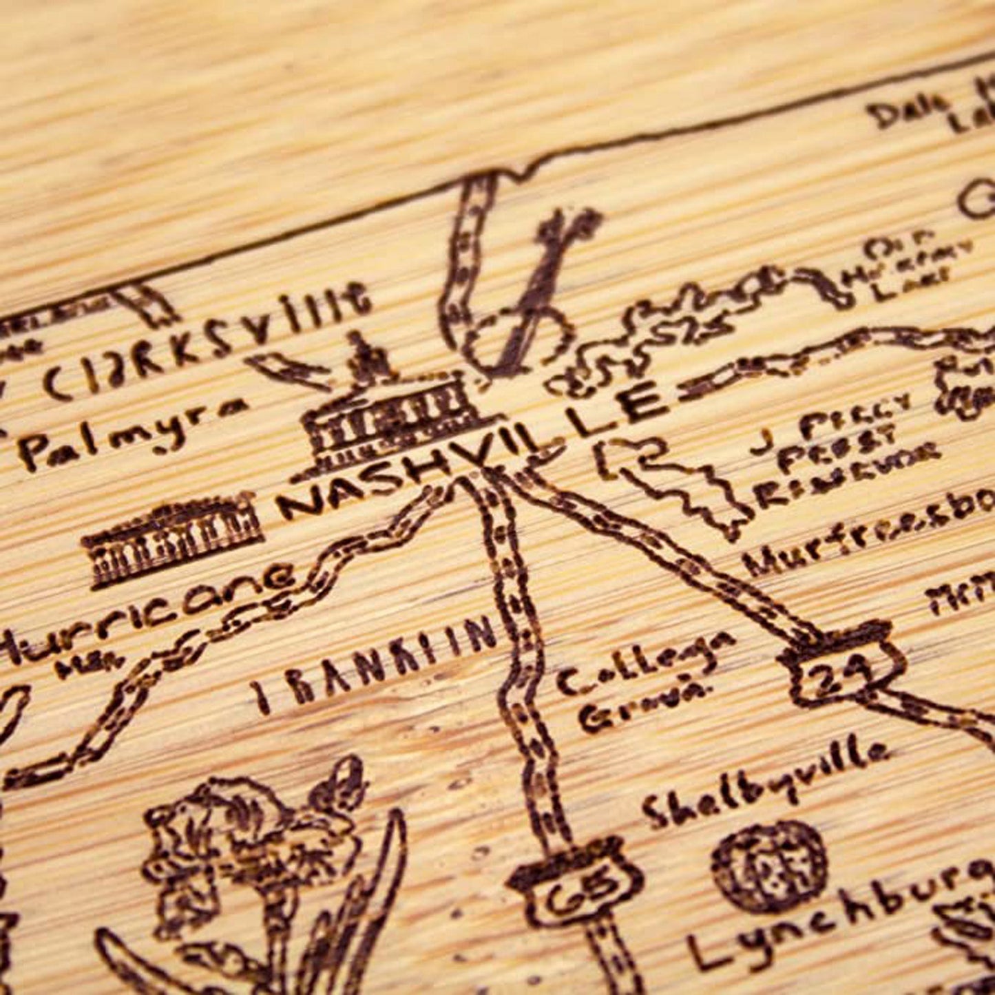 A Slice of Life Tennessee Serving and Cutting Board - KITCHEN
