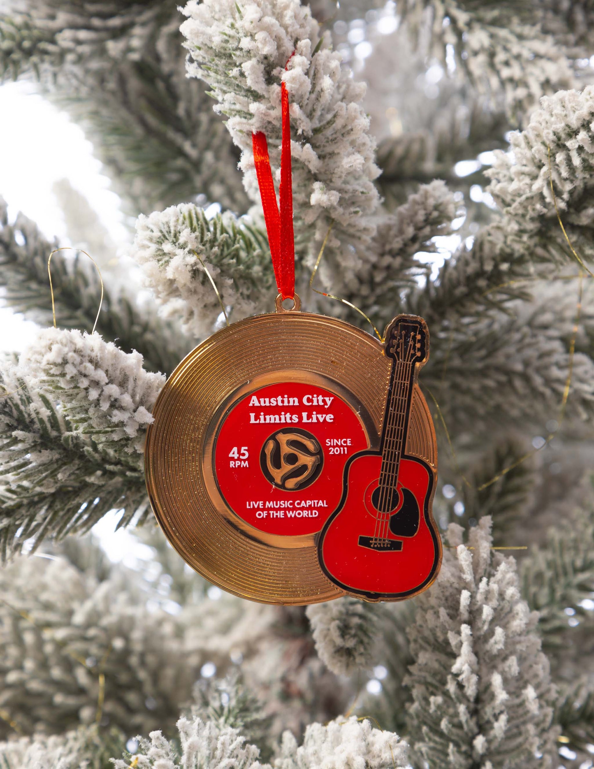 ACL Live Gold Record Ornament - ORNAMENTS