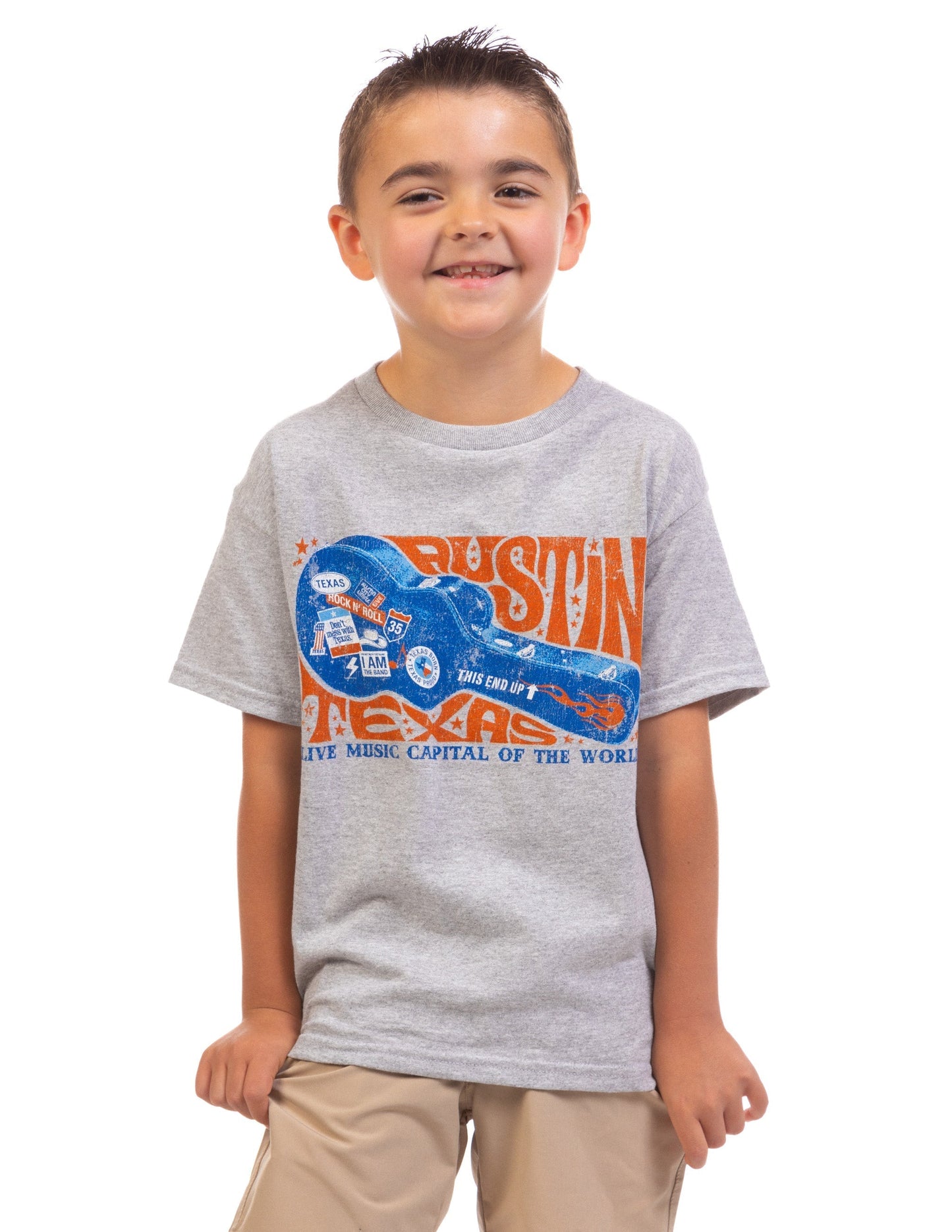 ACL Live Guitar Case Youth T-Shirt - GRAY / MD - KIDS APPAREL