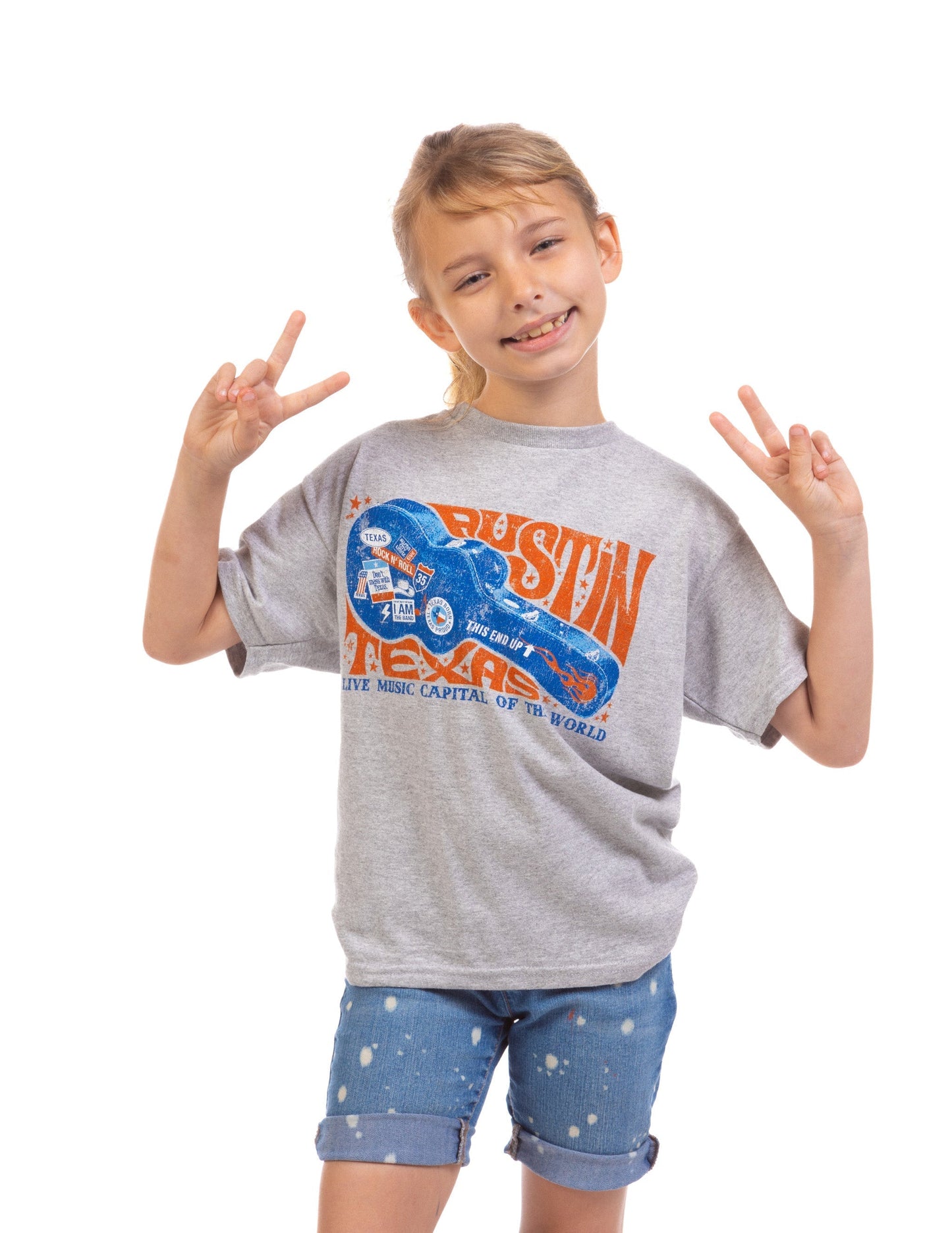 ACL Live Guitar Case Youth T-Shirt - GRAY / SM - KIDS APPAREL