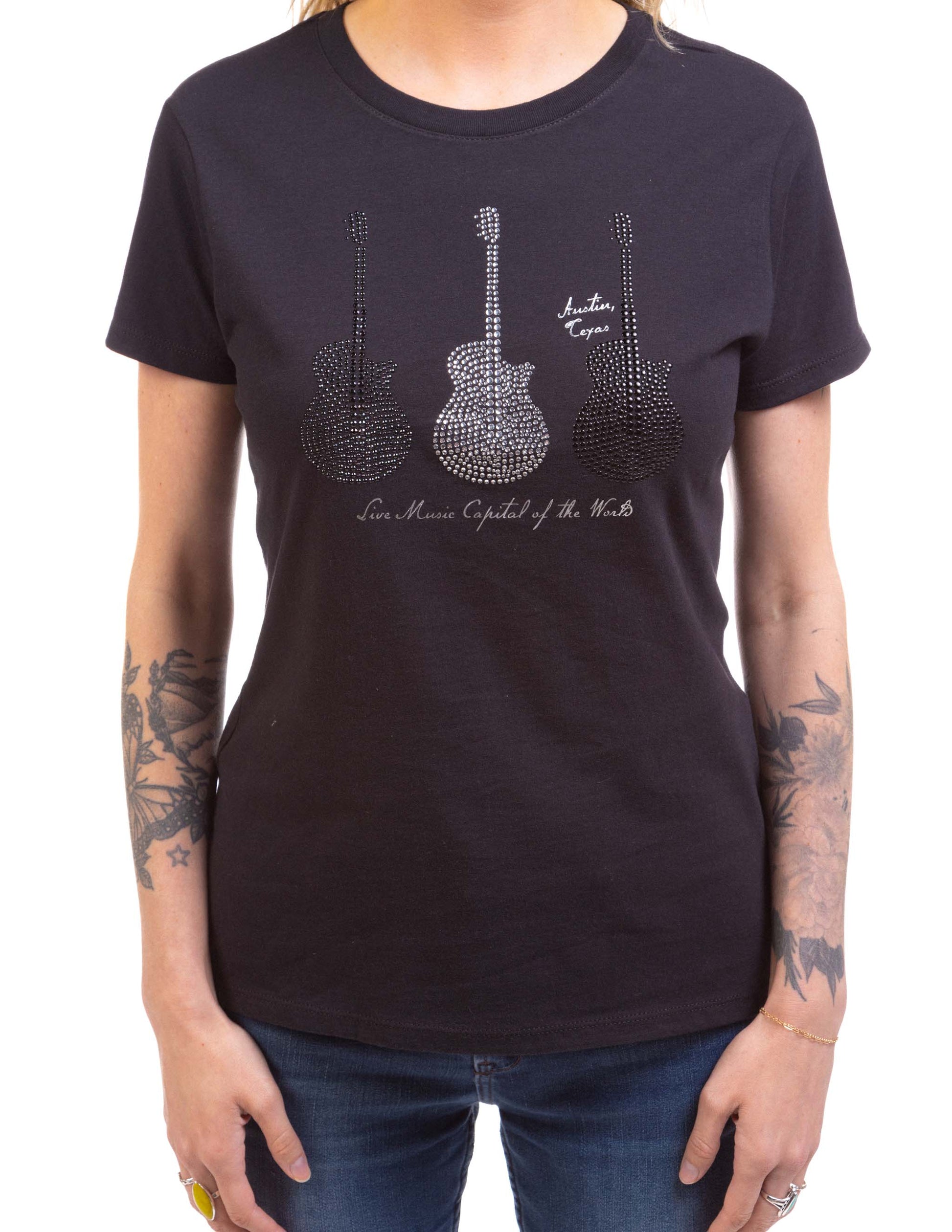 ACL Live Rhinestone Guitar Trio T-Shirt - S/S