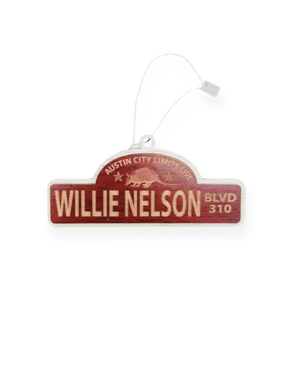 ACL Live Willie Nelson Blvd Wooden Ornament - ORNAMENTS